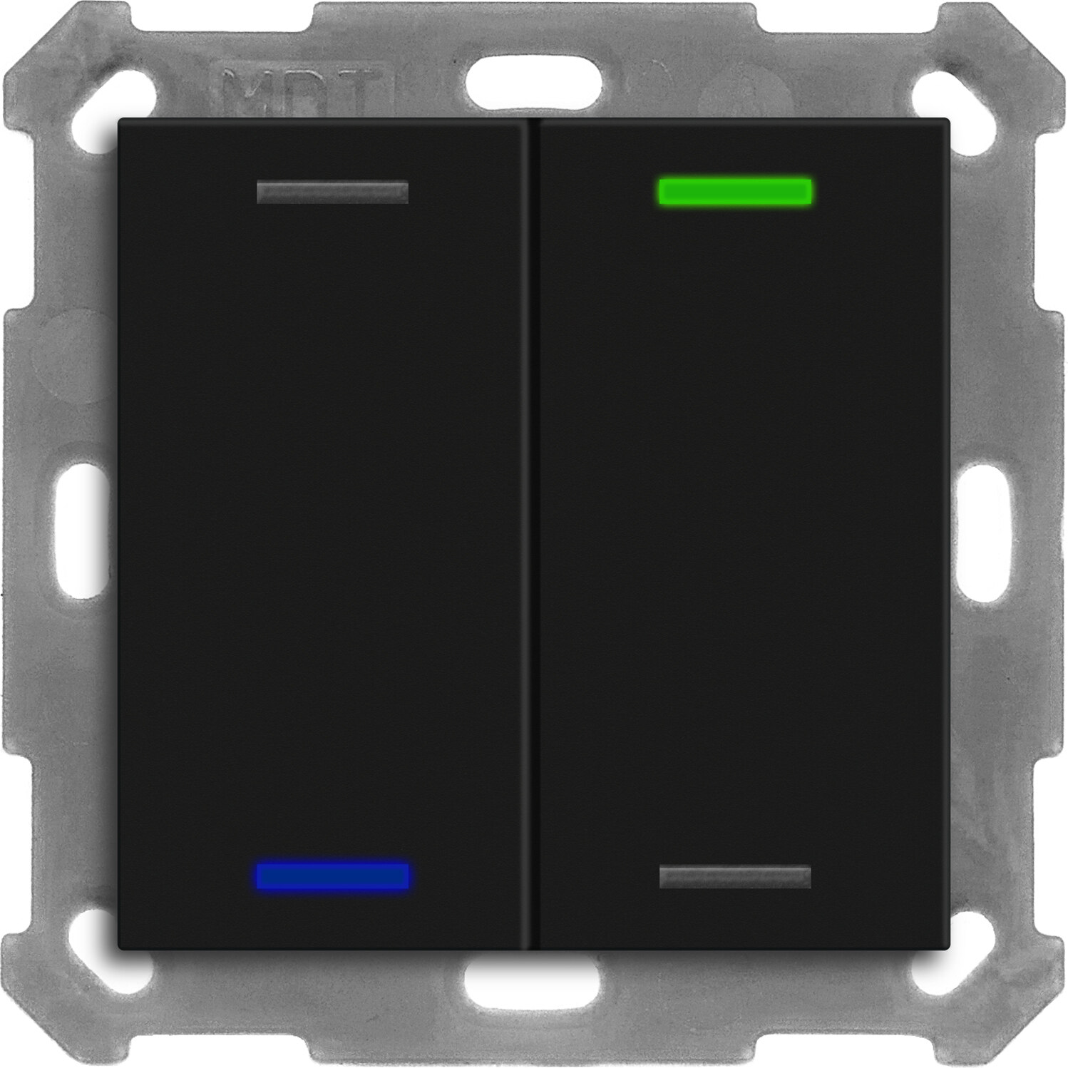 MDT MDT Tastsensor Bussystem KNX- Unterputz schwarz matt 2-fach 4pkt RF-TAL55T206.01