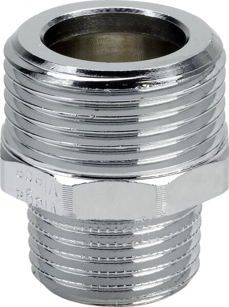 Rotguss-Gewindestutzen 3247 1x3/4" verchromt