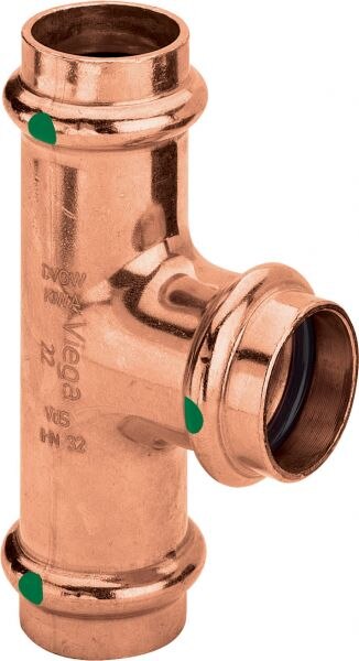 T-Stück PROFIPRESS 2418, 28x22x28mm 295196, aus Kupfer, für Wasser