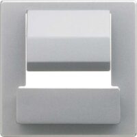 Busch-Jaeger Zentralplatte USB 1-fach grau solo 6477-803 Klemmbef
