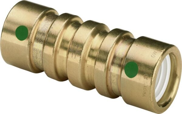 Viega Muffe mit SC Geopress 9615TW in 40mm Rotguss