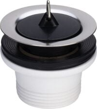 Spueltisch-Ventil VIEGA 7432 102678 11/2"x70 mit Haken, Hoehe 40mm, Kunststoff