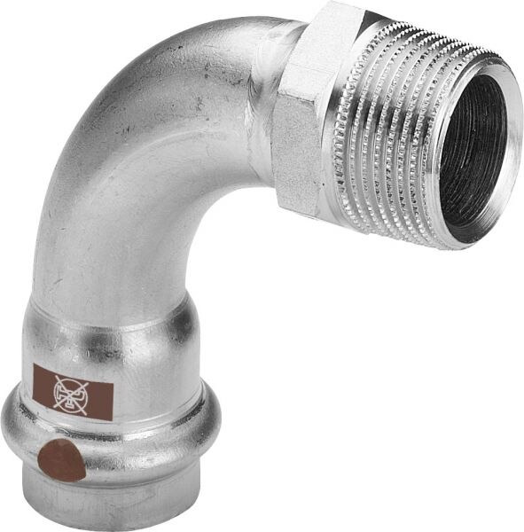 Viega Bogen 90 Grad mit SC Temponox 1714 in 22mmxR3/4 Stahl nichtrostend
