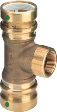 Viega T-Stück mit SC Geopress 9617.1TW in 63mm x R2 x Rp1 1/2 Rotguss
