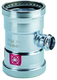 Viega T-Stück mit SC Prestabo 1118XL in 76,1x22x76,1mm Stahl verzinkt