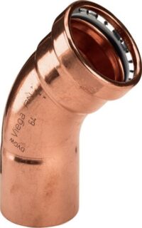 Bogen PROFIPRESS 2426.1 64mm 45 Grad IA 577773 aus Kupfer, für Wasser