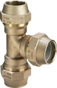 T-Stück VIEGA 9051 276133, 32mm, gleichseitig, Rotguss