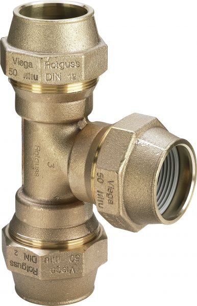 T-Stück VIEGA 9051 276133, 32mm, gleichseitig, Rotguss