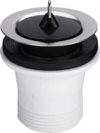 Spueltisch-Ventil VIEGA 7622 108519 11/2"x70 mit Haken, Hoehe 55mm, Kunststoff