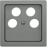 Busch-Jaeger Zentralplatte Ant dose 4-fach solo 1743/10-04-803 grau Schraubbefestigung