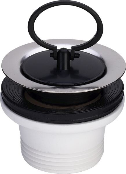 Spueltisch-Ventil VIEGA 7432.31 101961 11/2"x70 mit Ring, Hoehe 40mm, Kunststoff