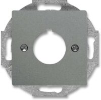 Busch-Jaeger Zentralplatte Bohrung 1-fach grau solo 2533-803 Schraubbefestigung