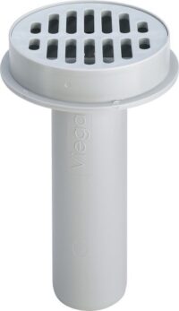 Bild vom Produkt: Balkonablauf VIEGA 4942.5 DN 50, 125158 m.Kunstst.-Rost 100mm D.,m.senkr.Ablauf
