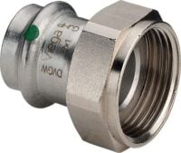 Verschraubung SANPRESS INOX 2363 437619 22x3/4, IG, flachdichtend, a nichtrostendem Stahl