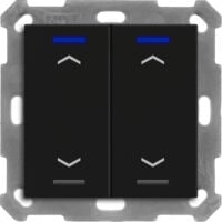 MDT Tastsensor Bussystem KNX- Unterputz schwarz matt 2-fach 4pkt RF-TAL55T206.A1