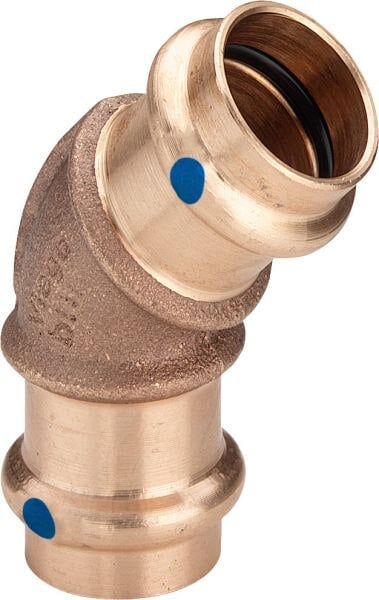 Viega Bogen 45 Grad mit SC Sanpress 2226LF in LABS-frei in 54mm Rotguss