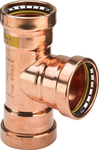 T-Stück PROFIPRESS-G 2618XL 64,0x54x64 577940, aus Kupfer, für Gas