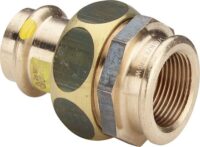 Verschraubung PROFIPRESS-G 2652 42x11/2 IG, aus Rotguss, 379377,für Gas