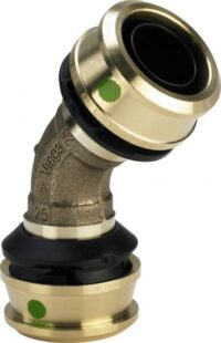 Bogen RAXOFIX 5326, 647100 45 Grad 50mm aus Rotguss mit SC-Contur pro Stück