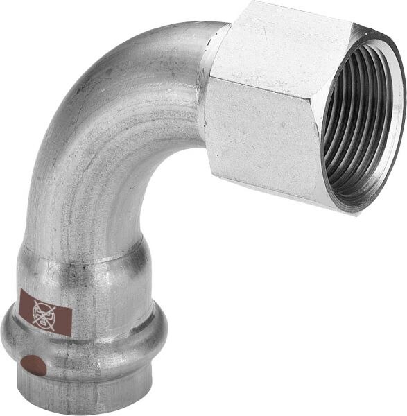 Viega Bogen 90 Grad mit SC Temponox 1714.5 in 28mmxRp1 Stahl nichtrostend