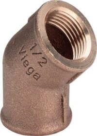 Rotguss-Winkel 3120 1" 45 Grad, mit 2 Innengewinden, DVGW