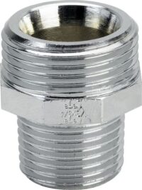 Rotguss-Gewindestutzen 3246 AG 3/4x1/2", verchromt
