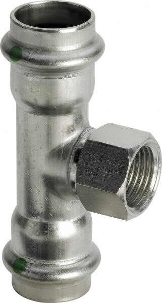 T-Stück SANPRESS INOX 2317.2 437183 22x3/4x22mm, aus nichtrostendem Stahl