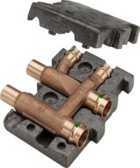 Estrichverteiler PROFIPRESS 22x15x22 Mod.2252, aus Rotguss, 397166, für Wasser