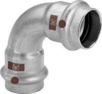 Bild vom Produkt: VIEGA Bogen TEMPONOX 1716 IxI, 15mm, 90 Grad, Stahl nichtrostend