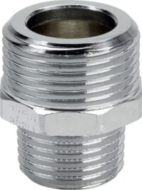 Rotguss-Gewindestutzen 3247 3/4x3/8" verchromt