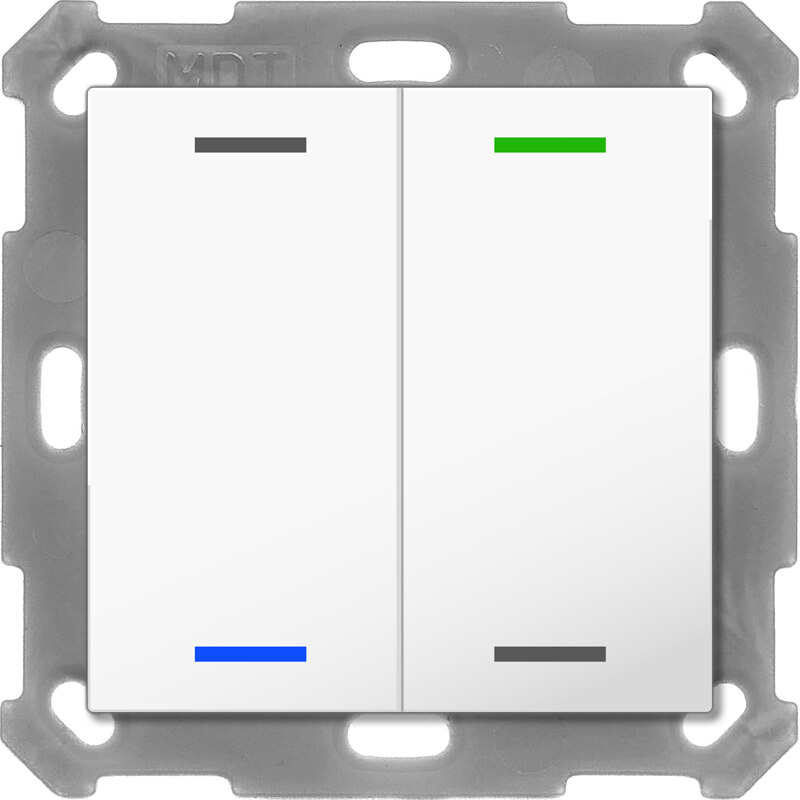 MDT MDT Tastsensor Bussystem KNX- Unterputz reinweiß glänzend 2-fach 4pkt RF-TAL55T202.01