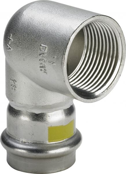 Winkel SANPRES.INOX G 0214.2 90G.42x11/2 486433 mit Innengewinde, Edelstahl rostfrei