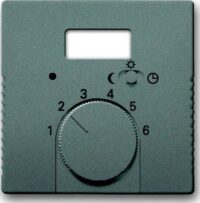 Busch-Jaeger Zentralplatte Raumtemp grau solo 1795 TA-803 metallic austb Symb