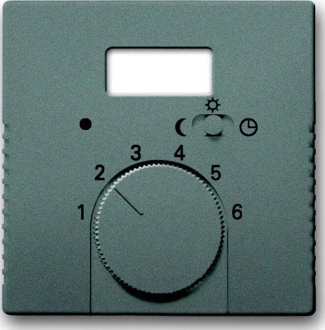 Busch-Jaeger Busch-Jaeger Zentralplatte Raumtemp grau solo 1795 TA-803 metallic austb Symb