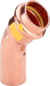 Bogen PROFIPRESS-G 2626.1 12mm 45 Grad 346904, I+A, aus Kupfer, für Gas