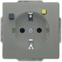 Busch-Jaeger Fi-Steckdose 1-fach grau metallic solo 3120 EUCB-803 Unterputz mit BS IP20