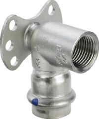 Viega Wandscheibe mit SC Sanpress Inox 2325.5LF in LABS-frei in 22mm x Rp1/2