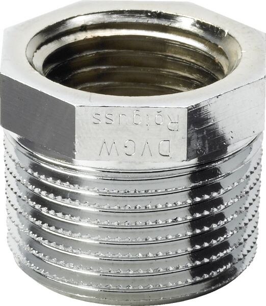 Reduzierstück 3241 3/8x1/4" DVGW, verchromt, mit Mehrkant