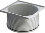Aufsatzrahmen VIEGA 4922.4, 534523 150x150mm mit Kst Rahmen, Rost 143x143mm