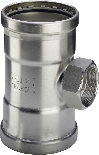 Viega T-Stück mit SC Sanpress Inox 2317.2LF in LABS-frei in 89mmxRp3/4x89mm