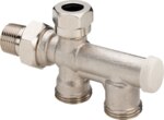 Viega Heizkörperanschlussstück 1069.2 in 15mm x Rp1/2 Messing matt-vernickelt