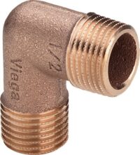 Rotguss-Winkel 3091 1/2" 90 Grad, mit 2 Au0engewinde, DVGW