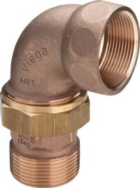 Rotguss-Winkel-Verschraubung 3088 11/2" einerseits AG, andererseits IG DVGW