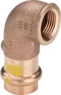 Winkel PROFIPRESS-G 2614.2 18x3/4 90Grad 345853, aus Rotguss mit Innengewinde, für Gas