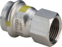 Übergangsstück SANPRESS INOX G 0212 22x3/4 486884 mit Mehrkant und IG Edelstahl
