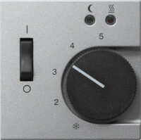 GIRA Drehknopf Raumtemp alu mt System 55 149426 div.Symbole