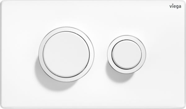 Viega WC Betätigungsplatte VfP 11 8631. aus Edelstahl in verkehrsweiß
