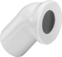 Klosett-Anschlussbogen 45 Grad DN 100x135mm, bahamabeige
