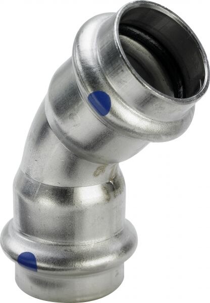 Viega Bogen 45 Grad mit SC Sanpress Inox 2326LF in LABS-frei in 22mm