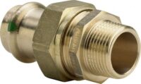 Verschraubung SANPRESS Nr.2265, 283377 AG 18x3/4 aus Rotguss, flachdichtend